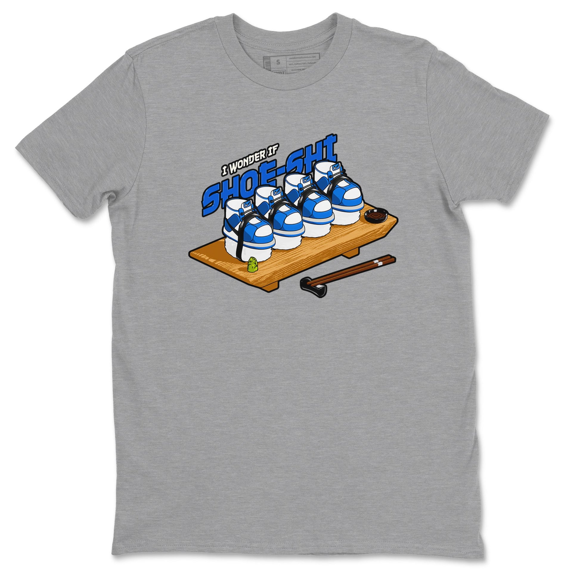 AJ1 Game Royal shirt to match jordans Shoe-Shi sneaker tees Air Jordan 1 Game Royal SNRT Sneaker Release Tees unisex cotton Heather Grey 2 crew neck shirt