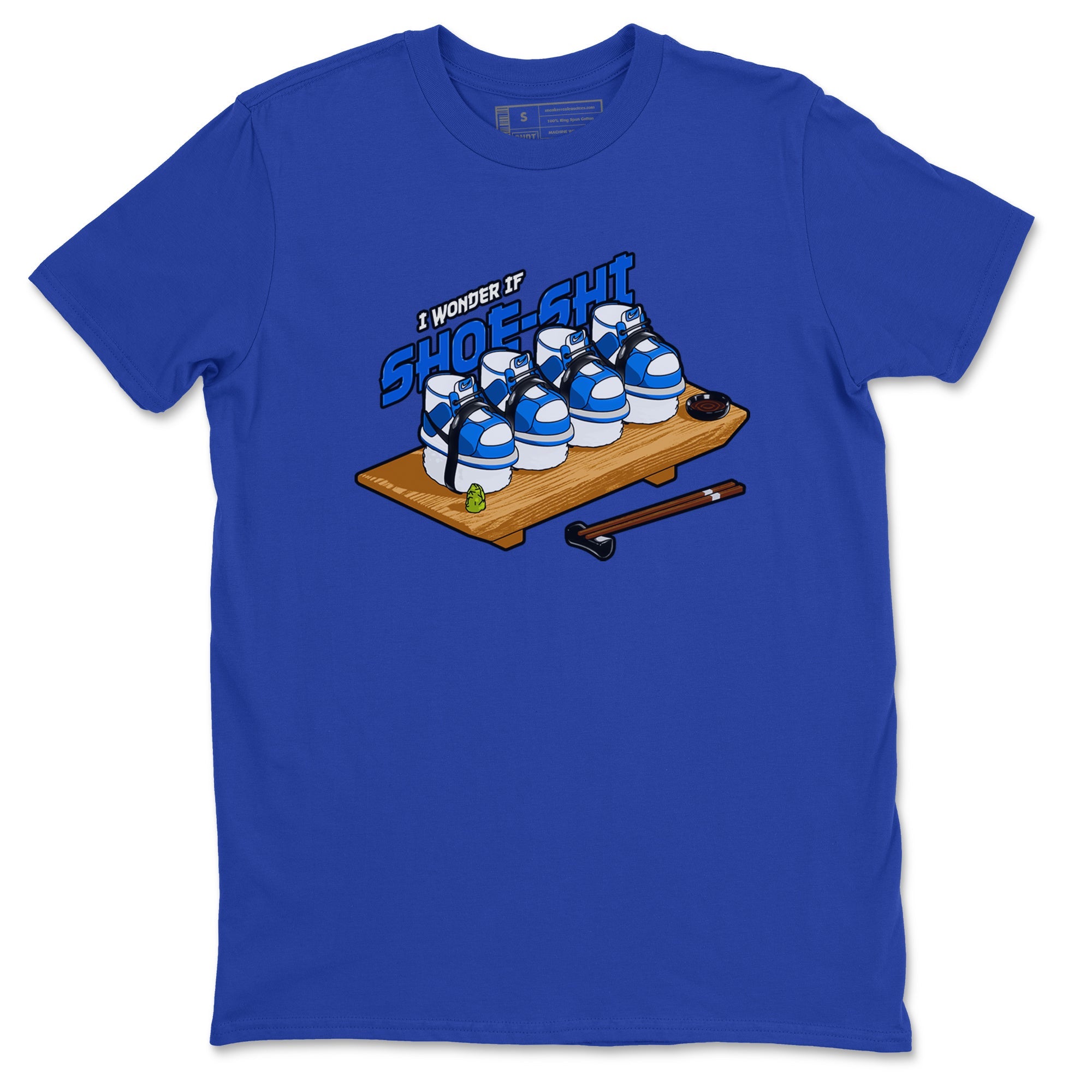 AJ1 Game Royal shirt to match jordans Shoe-Shi sneaker tees Air Jordan 1 Game Royal SNRT Sneaker Release Tees unisex cotton Royal Blue 2 crew neck shirt