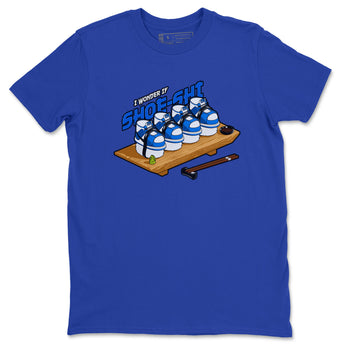 AJ1 Game Royal shirt to match jordans Shoe-Shi sneaker tees Air Jordan 1 Game Royal SNRT Sneaker Release Tees unisex cotton Royal Blue 2 crew neck shirt