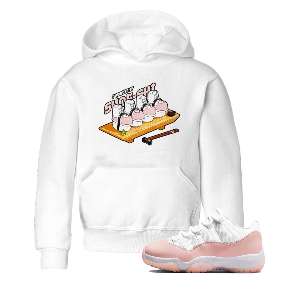 11s Legend Pink shirts to match jordans Shoe-Shi sneaker match tees Air Jordan 11 Legend Pink SNRT Sneaker Tees streetwear brand Baby and Youth White 1 cotton tee