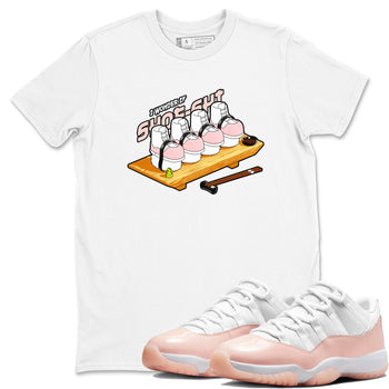 11s Legend Pink shirts to match jordans Shoe-Shi sneaker match tees Air Jordan 11 Legend Pink SNRT Sneaker Tees streetwear brand White 1 unisex cotton tee