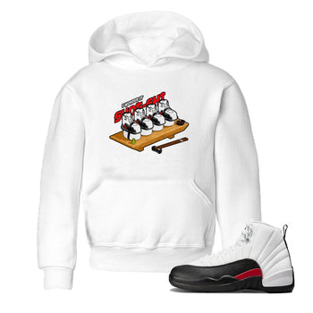 12s Taxi Flip shirts to match jordans Shoe-Shi sneaker match tees Air Jordan 12 Taxi Flip SNRT Sneaker Tees streetwear brand Baby and Youth White 1 cotton tee