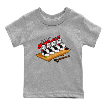 12s Taxi Flip shirts to match jordans Shoe-Shi sneaker match tees Air Jordan 12 Taxi Flip SNRT Sneaker Tees streetwear brand Baby and Youth Heather Grey 2 cotton tee