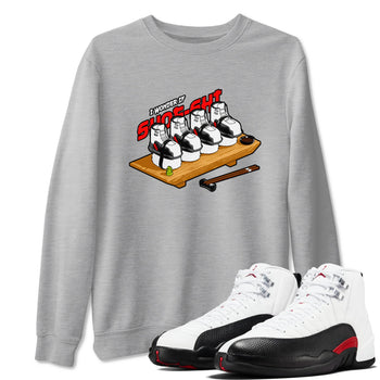 12s Taxi Flip shirts to match jordans Shoe-Shi sneaker match tees Air Jordan 12 Taxi Flip SNRT Sneaker Tees streetwear brand Heather Grey 1 unisex cotton tee