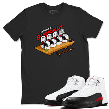 12s Taxi Flip shirts to match jordans Shoe-Shi sneaker match tees Air Jordan 12 Taxi Flip SNRT Sneaker Tees streetwear brand Black 1 unisex cotton tee