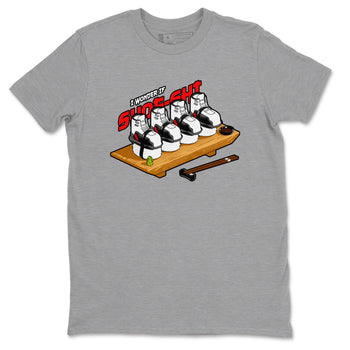 12s Taxi Flip shirts to match jordans Shoe-Shi sneaker match tees Air Jordan 12 Taxi Flip SNRT Sneaker Tees streetwear brand Heather Grey 2 unisex cotton tee