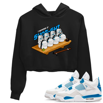 Air Jordan 4 Industrial Blue shirt to match jordans Shoe-Shi sneaker tees Air Jordan 4 Military Blue SNRT Sneaker Release Tees Black 1 crop length shirt