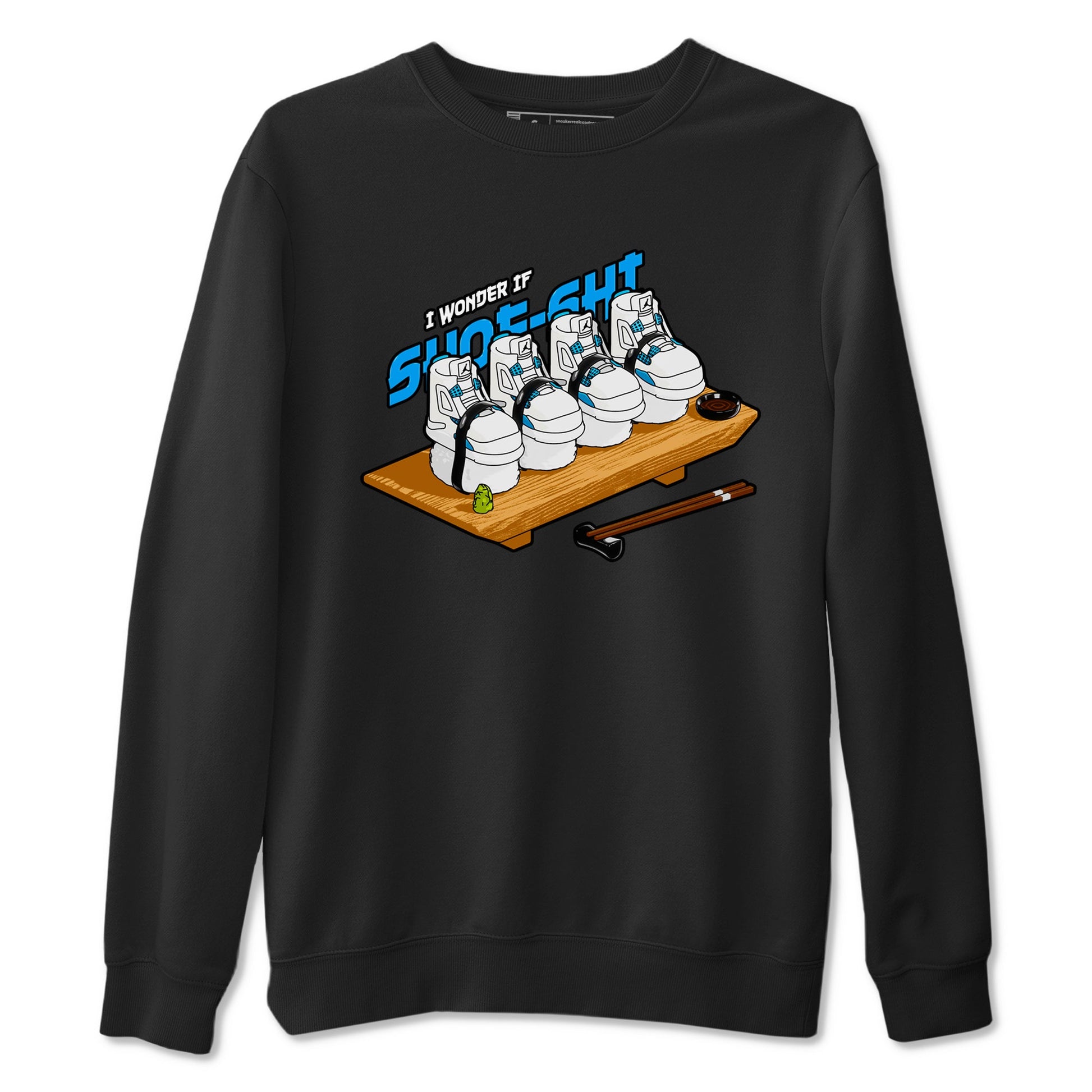 Air Jordan 4 Industrial Blue shirt to match jordans Shoe-Shi sneaker tees Air Jordan 4 Military Blue SNRT Sneaker Release Tees unisex cotton Black 2 crew neck shirt