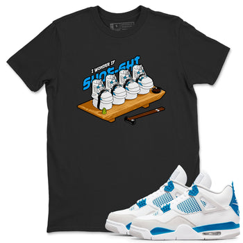 Air Jordan 4 Industrial Blue shirt to match jordans Shoe-Shi sneaker tees Air Jordan 4 Military Blue SNRT Sneaker Release Tees unisex cotton Black 1 crew neck shirt