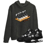 4s White Thunder shirts to match jordans Shoe-Shi sneaker match tees Air Jordan 4 White Thunder SNRT Sneaker Release Tees unisex cotton Charcoal Heather 1 crew neck shirts