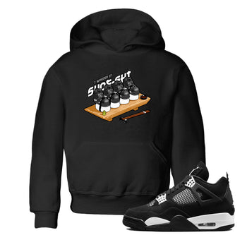 4s White Thunder shirts to match jordans Shoe-Shi sneaker match tees Air Jordan 4 White Thunder SNRT Sneaker Release Tees Youth Baby Black 1 crew neck shirts
