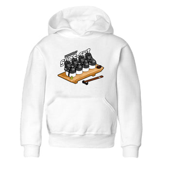 4s White Thunder shirts to match jordans Shoe-Shi sneaker match tees Air Jordan 4 White Thunder SNRT Sneaker Release Tees Youth Baby White 2 crew neck shirts