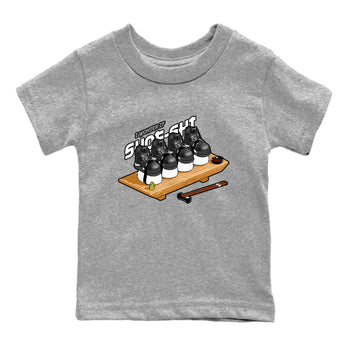 4s White Thunder shirts to match jordans Shoe-Shi sneaker match tees Air Jordan 4 White Thunder SNRT Sneaker Release Tees Youth Baby Heather Grey 2 crew neck shirts