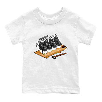 4s White Thunder shirts to match jordans Shoe-Shi sneaker match tees Air Jordan 4 White Thunder SNRT Sneaker Release Tees Youth Baby White 2 crew neck shirts
