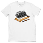 4s White Thunder shirts to match jordans Shoe-Shi sneaker match tees Air Jordan 4 White Thunder SNRT Sneaker Release Tees unisex cotton White 2 crew neck shirts