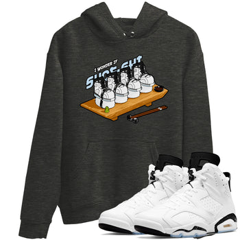 AJ6 White Black shirts to match jordans Shoe-Shi sneaker match tees Air Jordan 6 White Black SNRT Sneaker Tees streetwear brand Charcoal Heather 1 unisex cotton tee