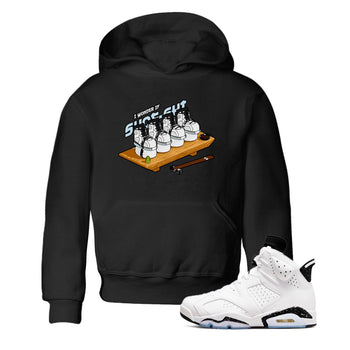 AJ6 White Black shirts to match jordans Shoe-Shi sneaker match tees Air Jordan 6 White Black SNRT Sneaker Tees streetwear brand Baby and Youth Black 1 cotton tee