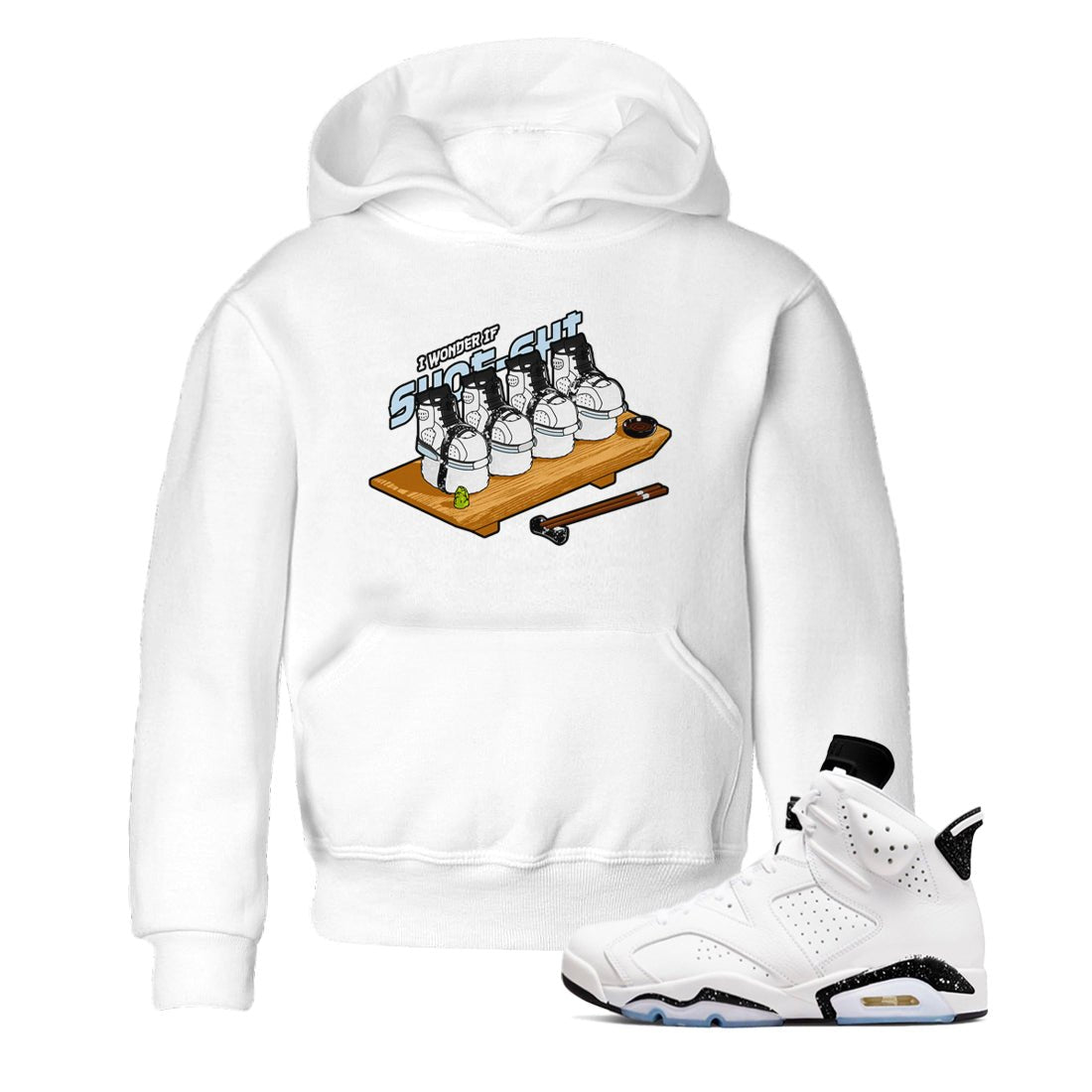 AJ6 White Black shirts to match jordans Shoe-Shi sneaker match tees Air Jordan 6 White Black SNRT Sneaker Tees streetwear brand Baby and Youth White 1 cotton tee