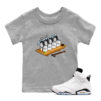 AJ6 White Black shirts to match jordans Shoe-Shi sneaker match tees Air Jordan 6 White Black SNRT Sneaker Tees streetwear brand Baby and Youth Heather Grey 1 cotton tee