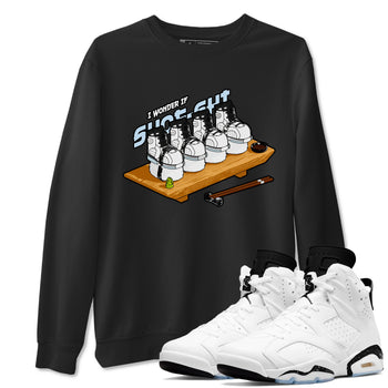 AJ6 White Black shirts to match jordans Shoe-Shi sneaker match tees Air Jordan 6 White Black SNRT Sneaker Tees streetwear brand Black 1 unisex cotton tee