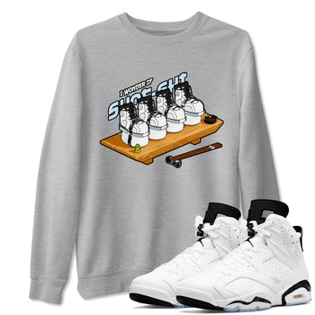 AJ6 White Black shirts to match jordans Shoe-Shi sneaker match tees Air Jordan 6 White Black SNRT Sneaker Tees streetwear brand Heather Grey 1 unisex cotton tee