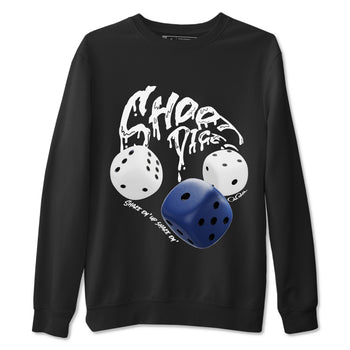 1s Midnight Navy shirts to match jordans Shoot Dice sneaker match tees Air Jordan 1 Midnight Navy match shoes to clothes SNRT Sneaker Tees unisex cotton Black 2 shirts