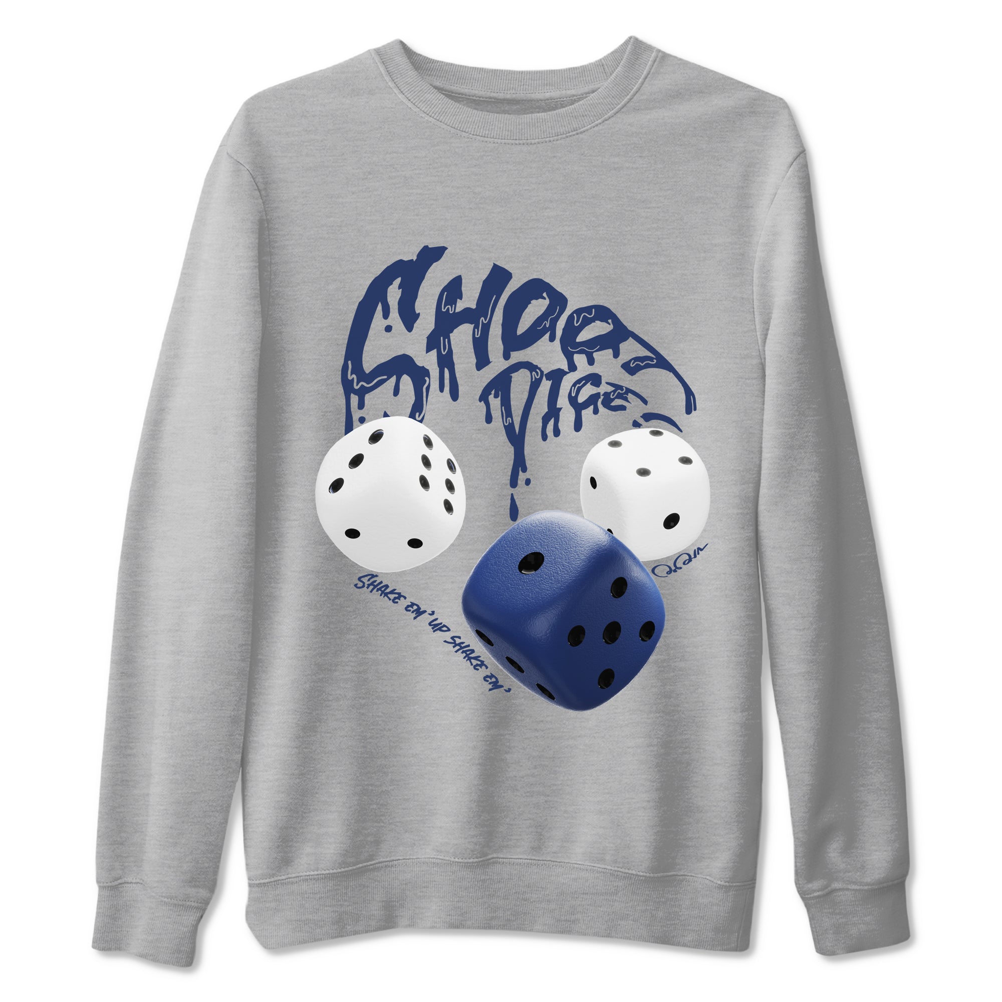 1s Midnight Navy shirts to match jordans Shoot Dice sneaker match tees Air Jordan 1 Midnight Navy match shoes to clothes SNRT Sneaker Tees unisex cotton Heather Grey 2 shirts