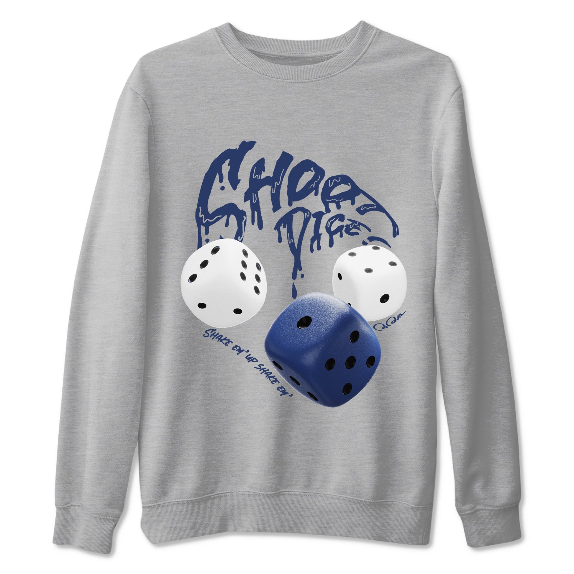 1s Midnight Navy shirts to match jordans Shoot Dice sneaker match tees Air Jordan 1 Midnight Navy match shoes to clothes SNRT Sneaker Tees unisex cotton Heather Grey 2 shirts