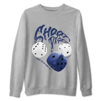 1s Midnight Navy shirts to match jordans Shoot Dice sneaker match tees Air Jordan 1 Midnight Navy match shoes to clothes SNRT Sneaker Tees unisex cotton Heather Grey 2 shirts