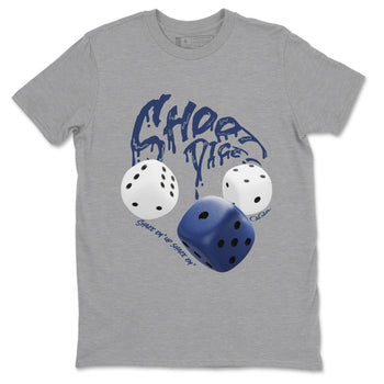 1s Midnight Navy shirts to match jordans Shoot Dice sneaker match tees Air Jordan 1 Midnight Navy match shoes to clothes SNRT Sneaker Tees unisex cotton Heather Grey 2 shirts