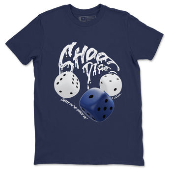 1s Midnight Navy shirts to match jordans Shoot Dice sneaker match tees Air Jordan 1 Midnight Navy match shoes to clothes SNRT Sneaker Tees unisex cotton Navy 2 shirts