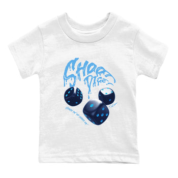 1s Obsidian shirts to match jordans Shoot Dice sneaker match tees Air Jordan 1 Low OG Obsidian match shoes to clothes SNRT Sneaker Tees Youth Baby White 2 tee