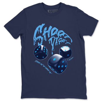 1s Obsidian shirts to match jordans Shoot Dice sneaker match tees Air Jordan 1 Low OG Obsidian match shoes to clothes SNRT Sneaker Tees unisex cotton Navy 2 shirts