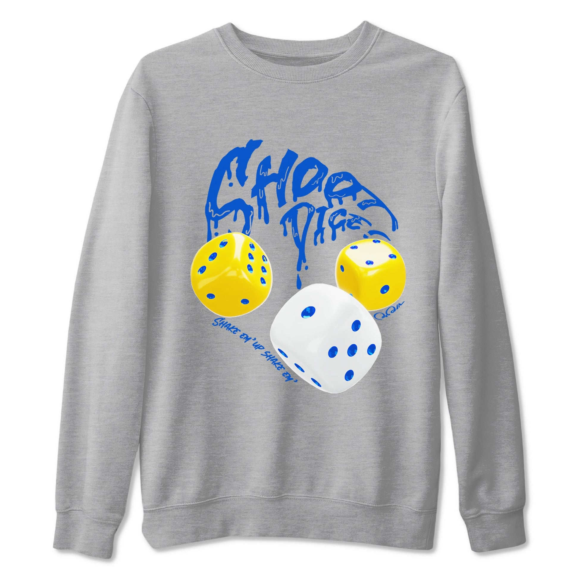 1s Travis Scott Canary shirt to match jordans Shoot Dice sneaker tees Air Jordan 1 Travis Scott Canary SNRT Sneaker Release Tees unisex cotton Heather Grey 2 crew neck shirt