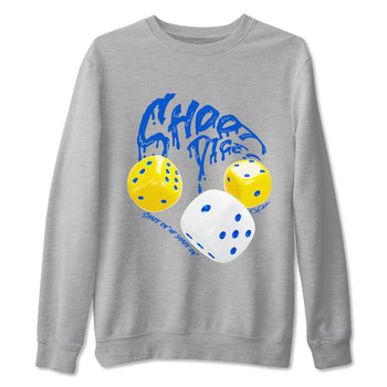 1s Travis Scott Canary shirt to match jordans Shoot Dice sneaker tees Air Jordan 1 Travis Scott Canary SNRT Sneaker Release Tees unisex cotton Heather Grey 2 crew neck shirt