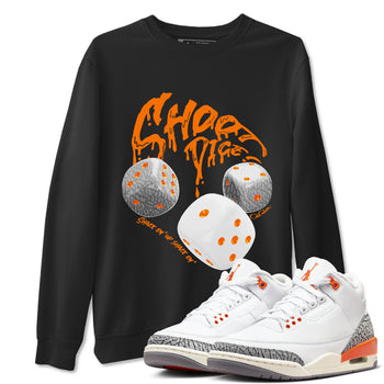 3s Georgia Peach shirt to match jordans Shoot Dice sneaker tees Air Jordan 3 Georgia Peach SNRT Sneaker Release Tees unisex cotton Black 1 crew neck shirt