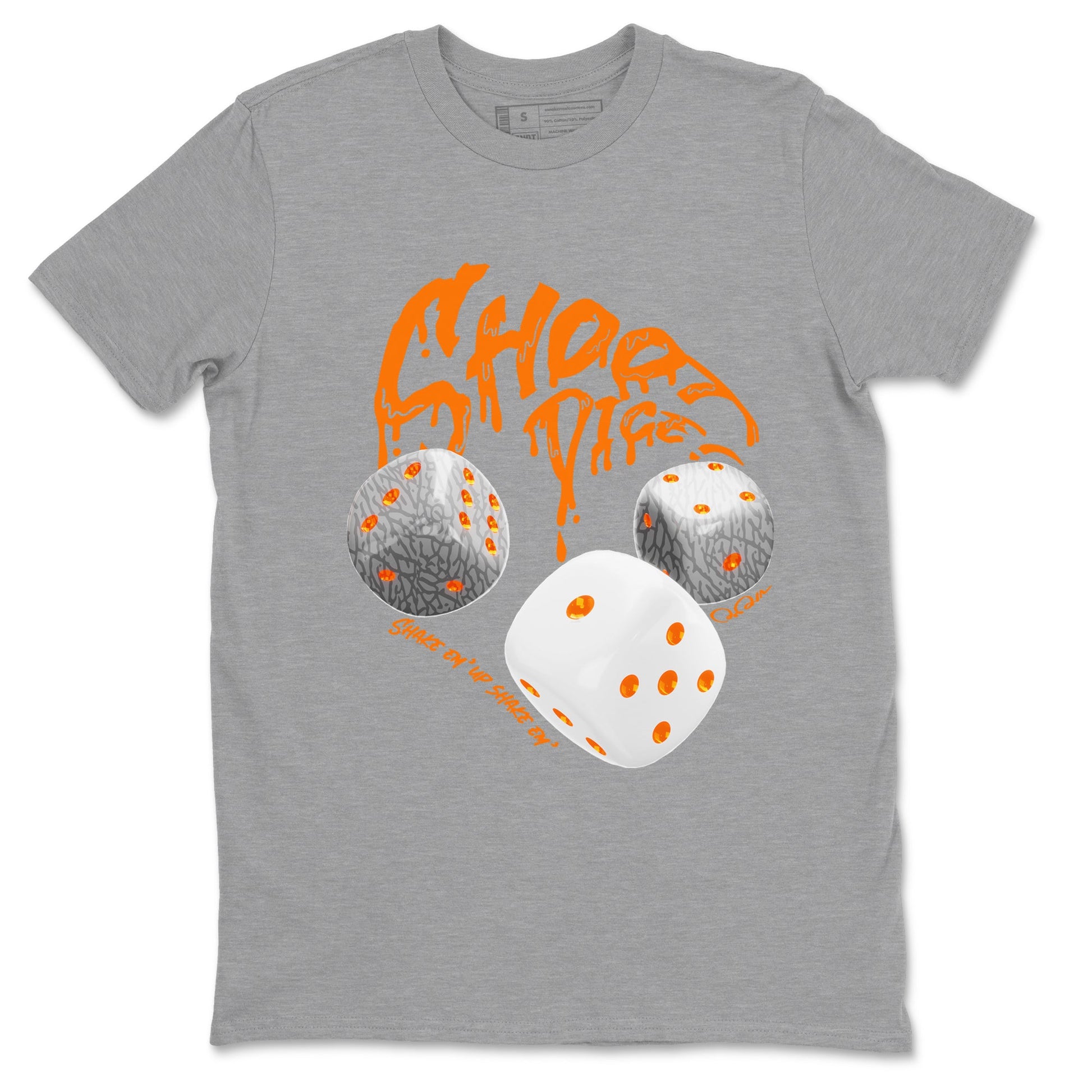 3s Georgia Peach shirt to match jordans Shoot Dice sneaker tees Air Jordan 3 Georgia Peach SNRT Sneaker Release Tees unisex cotton Heather Grey 2 crew neck shirt