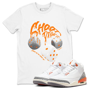 3s Georgia Peach shirt to match jordans Shoot Dice sneaker tees Air Jordan 3 Georgia Peach SNRT Sneaker Release Tees unisex cotton White 1 crew neck shirt