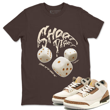 Air Jordan 3 Palomino Sneaker Match Tees Shoot Dice Sneaker Tees AJ3 Palomino Sneaker Release Tees Unisex Shirts Dark Chocolate 1