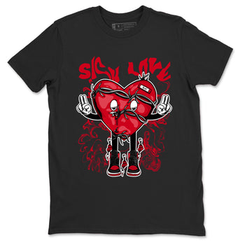 1s '85 Bred shirts to match jordans Sick Love best t shirts to wear with jordans AJ1 Retro High OG '85 Bred match shoes to clothes SNRT Sneaker Tees unisex cotton Black 2 shirts