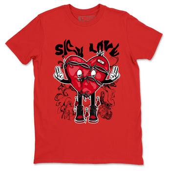 1s '85 Bred shirts to match jordans Sick Love best t shirts to wear with jordans AJ1 Retro High OG '85 Bred match shoes to clothes SNRT Sneaker Tees unisex cotton Red 2 shirts