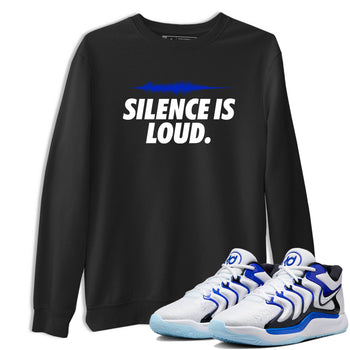 Sneaker Threads – Sneaker Tees To Match Nike KD 17 Penny – Silence Is Loud Graphic Tee Black 1. Perfect for Jordan releases 2025 colorways. Perfect for Kevin Durant basketball sneaker releases and retro Penny-inspired 2025 colorways.
