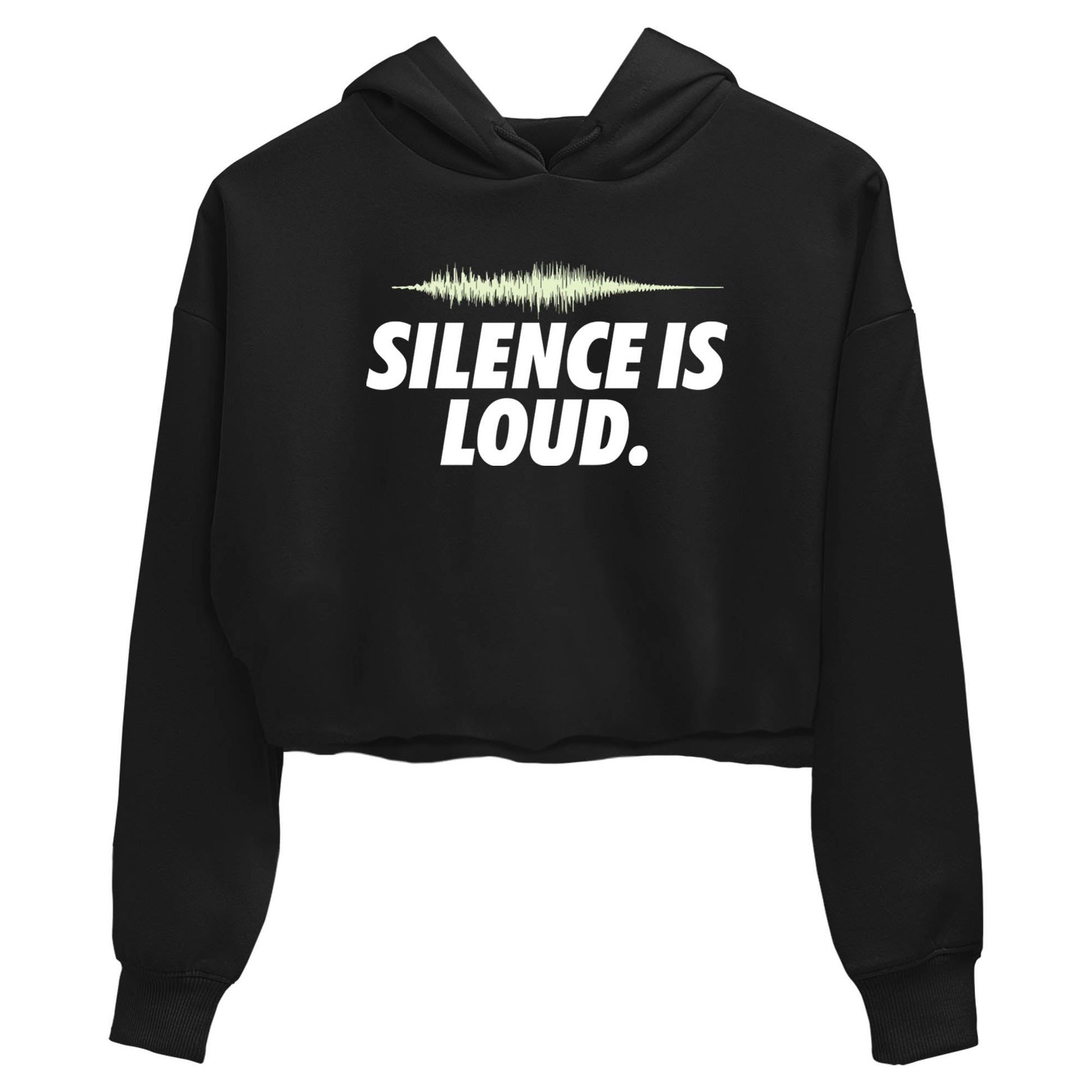 Sneaker Threads – Sneaker Tees To Match Nike KD 18 Halloween – Silence is Loud Crop Tee Black 2. Perfect for Jordan releases 2025 colorways. Perfect for Kevin Durant sneaker releases and Halloween 2025 colorways.