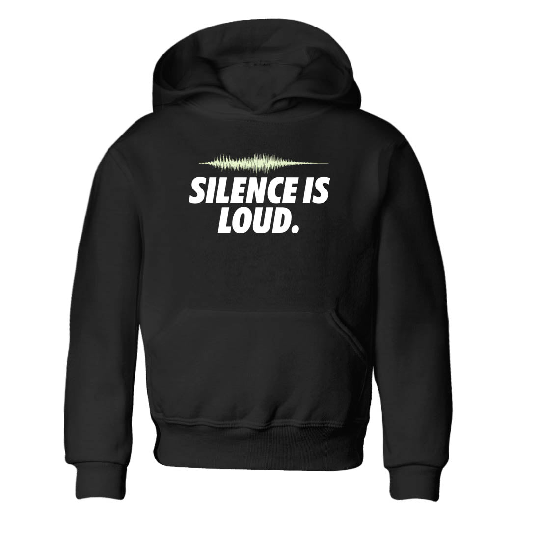 Sneaker Threads – Sneaker Tees To Match Nike KD 18 Halloween – Silence is Loud Youth Graphic Tee Black 2. Perfect for Jordan releases 2025 colorways. Perfect for Kevin Durant sneaker releases and Halloween 2025 colorways.