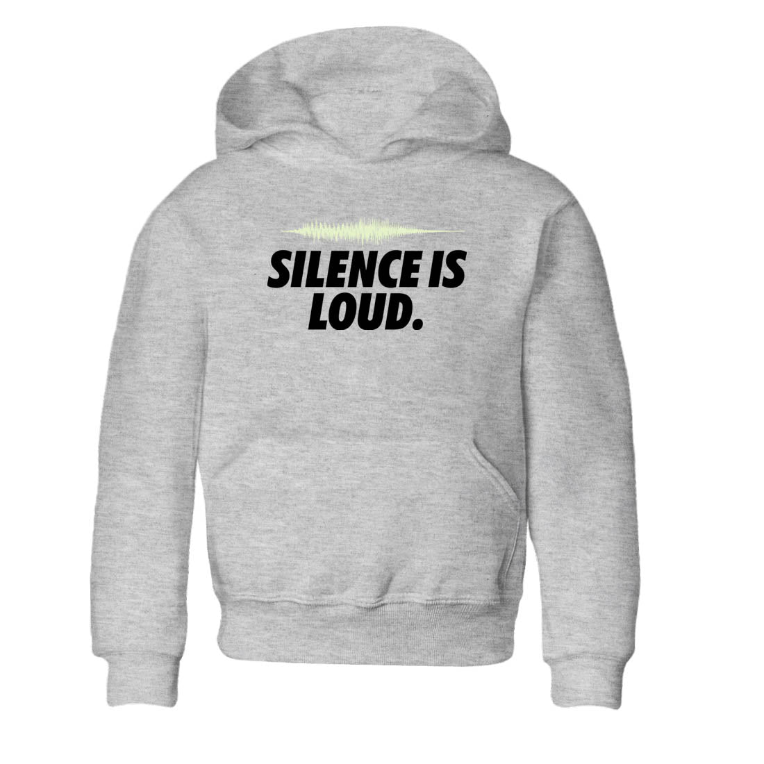 Sneaker Threads – Sneaker Tees To Match Nike KD 18 Halloween – Silence is Loud Youth Graphic Tee Heather Grey 2. Perfect for Jordan releases 2025 colorways. Perfect for Kevin Durant sneaker releases and Halloween 2025 colorways.