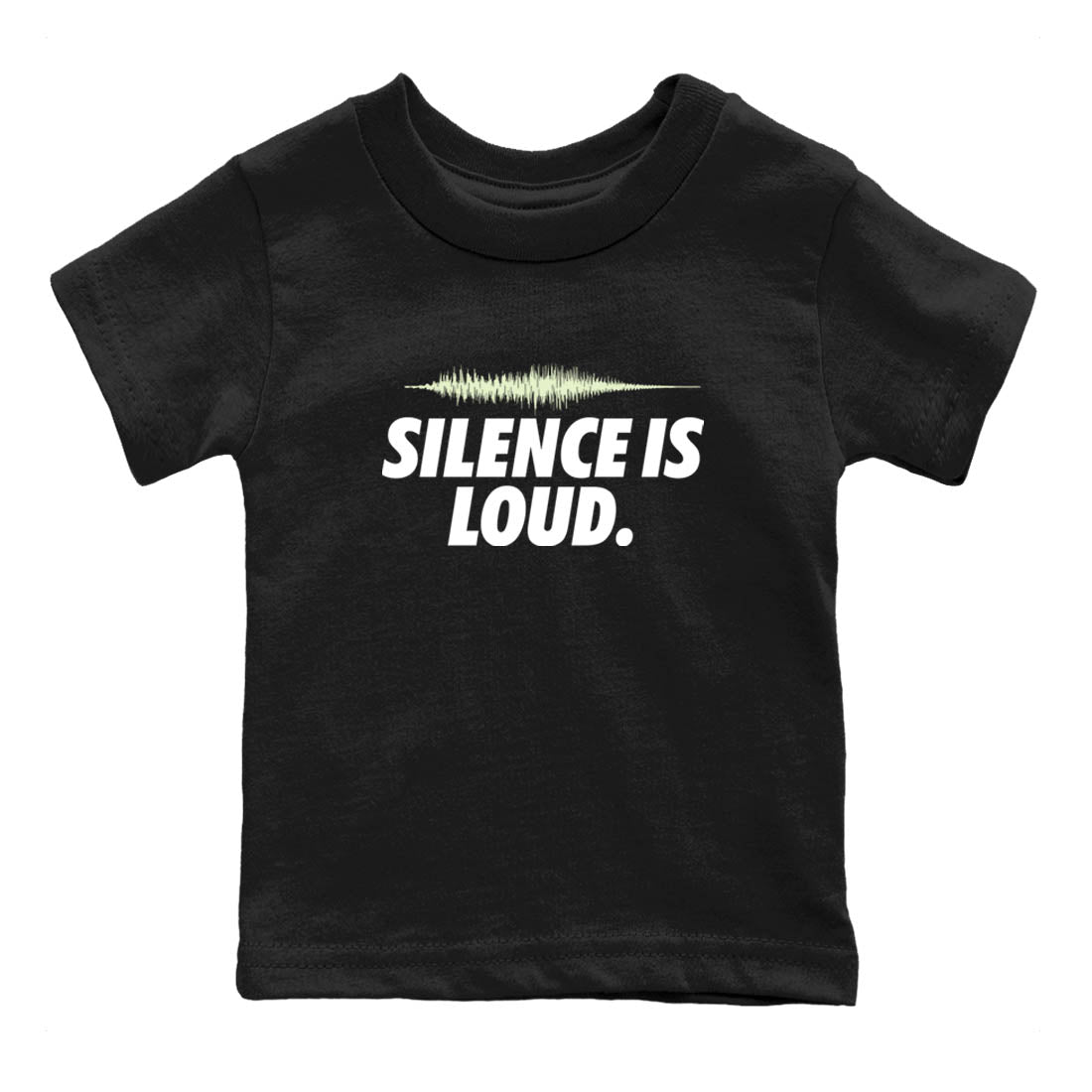 Sneaker Threads – Sneaker Tees To Match Nike KD 18 Halloween – Silence is Loud Youth Graphic Tee Black 2. Perfect for Jordan releases 2025 colorways. Perfect for Kevin Durant sneaker releases and Halloween 2025 colorways.