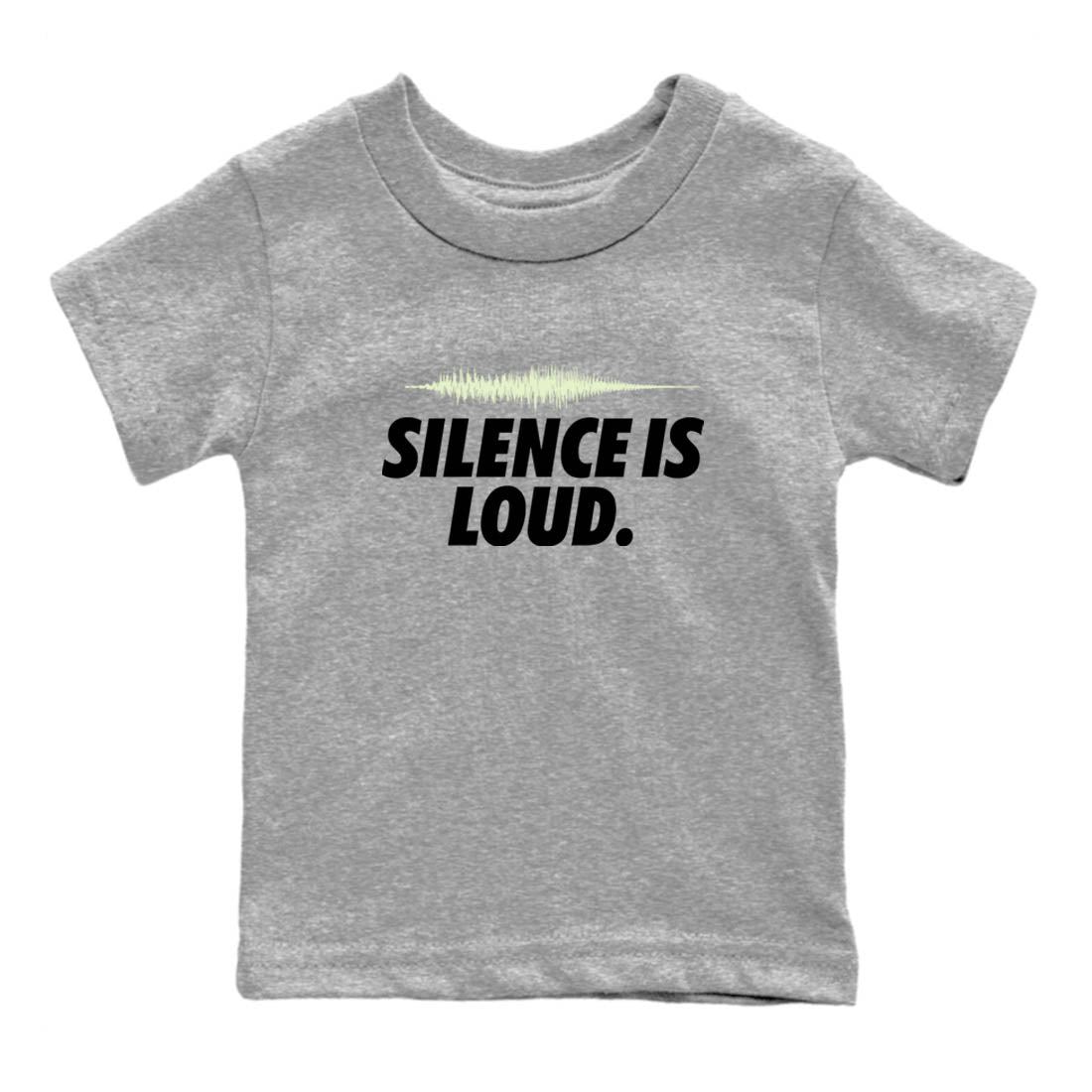 Sneaker Threads – Sneaker Tees To Match Nike KD 18 Halloween – Silence is Loud Youth Graphic Tee Heather Grey 2. Perfect for Jordan releases 2025 colorways. Perfect for Kevin Durant sneaker releases and Halloween 2025 colorways.
