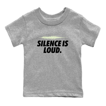 Sneaker Threads – Sneaker Tees To Match Nike KD 18 Halloween – Silence is Loud Youth Graphic Tee Heather Grey 2. Perfect for Jordan releases 2025 colorways. Perfect for Kevin Durant sneaker releases and Halloween 2025 colorways.