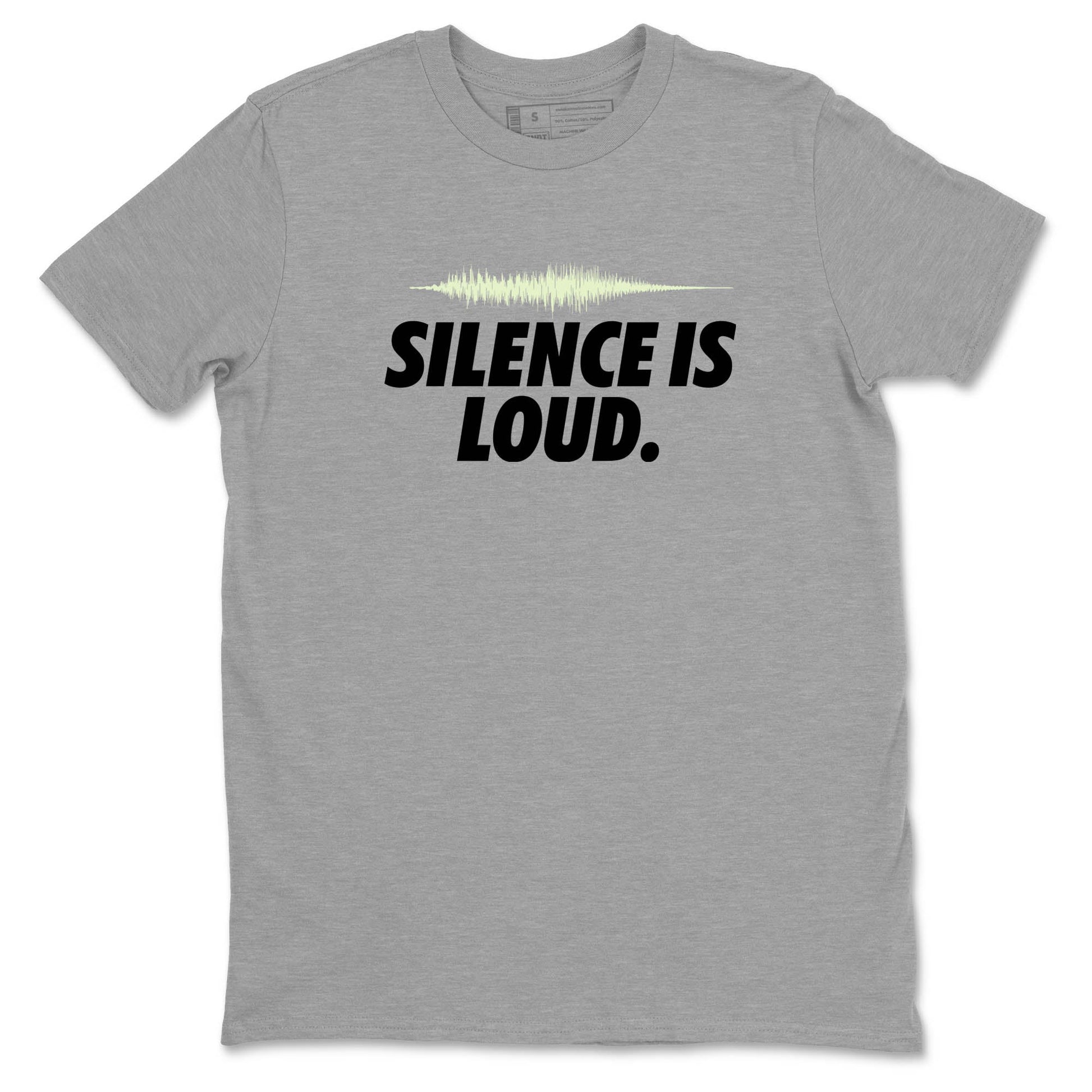 Sneaker Threads – Sneaker Tees To Match Nike KD 18 Halloween – Silence is Loud Graphic Tee Heather Grey 2. Perfect for Jordan releases 2025 colorways. Perfect for Kevin Durant sneaker releases and Halloween 2025 colorways.