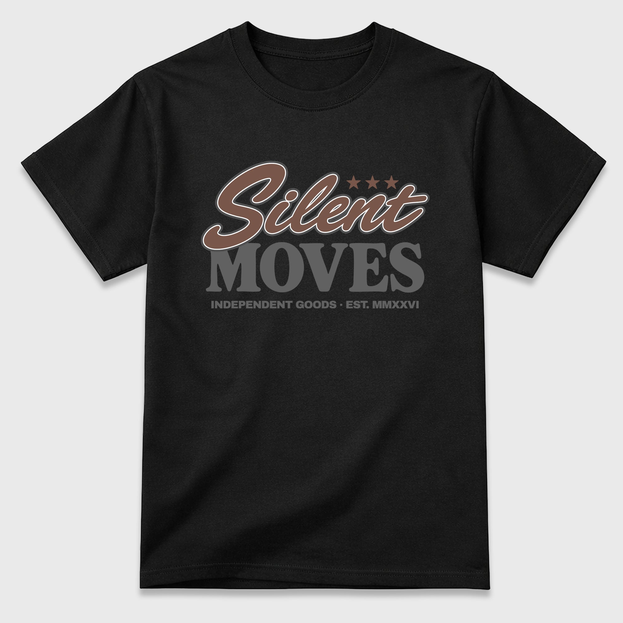 Silent Moves Graphic T-Shirt featuring original streetwear artwork designed to match the Air Jordan 4 London. Black 2 Graphic T-Shirt.